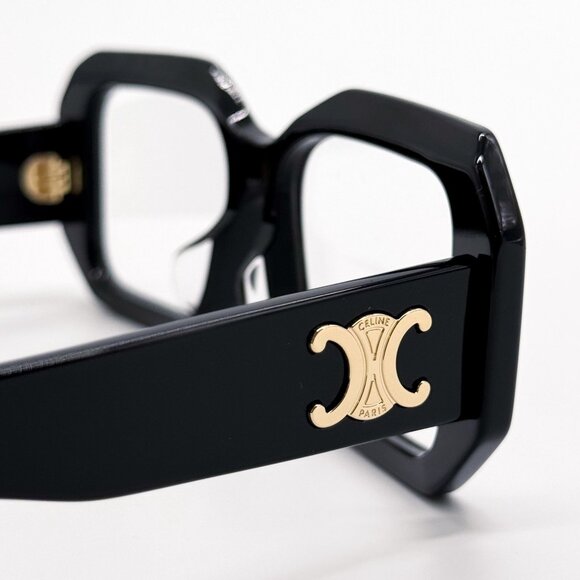 NEW CL50155F 001, GEOMETRIC EYEGLASSES CELINE WOMEN EYEWEAR - Picture 7 of 10